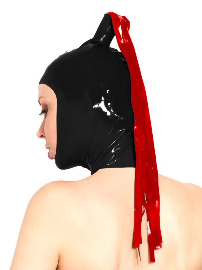 HonourSkintwocom Male Sex Toys Rubber Pony Tail Hood One Size