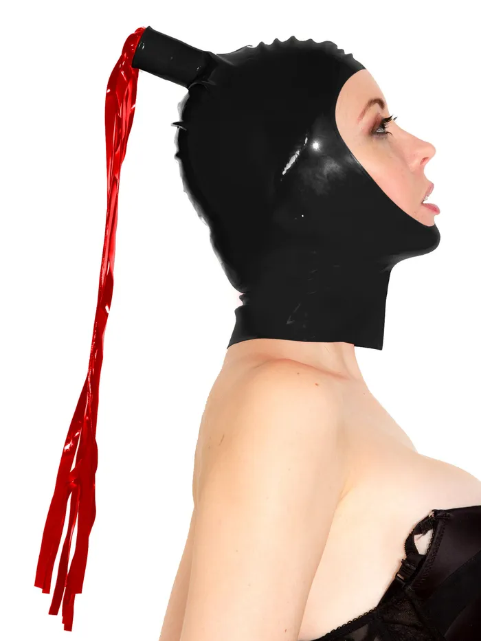 HonourSkintwocom Male Sex Toys Rubber Pony Tail Hood One Size