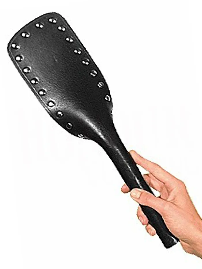 HonourSkintwocom Restraints Black Leather Studded Paddle