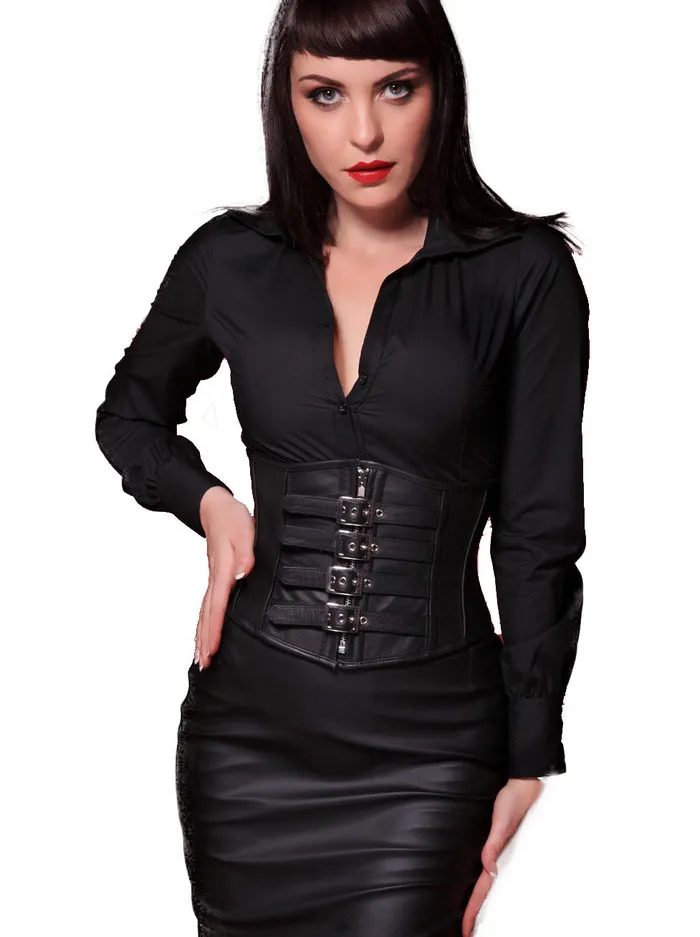 HonourSkintwocom Restraints Leather Buckled Waist Cincher