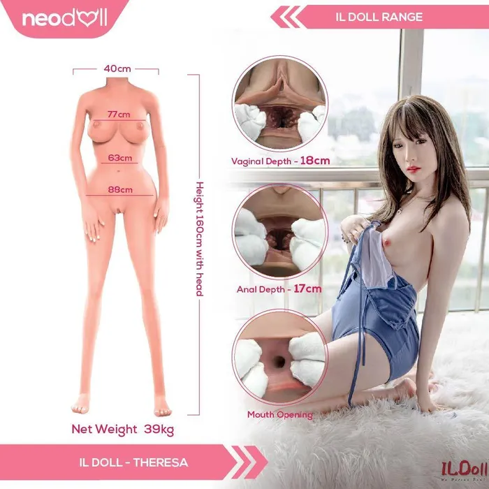 IL Doll Theresa Silicone TPE Hybrid Sex Doll 160cm Natural IL Doll Male Sex Toys