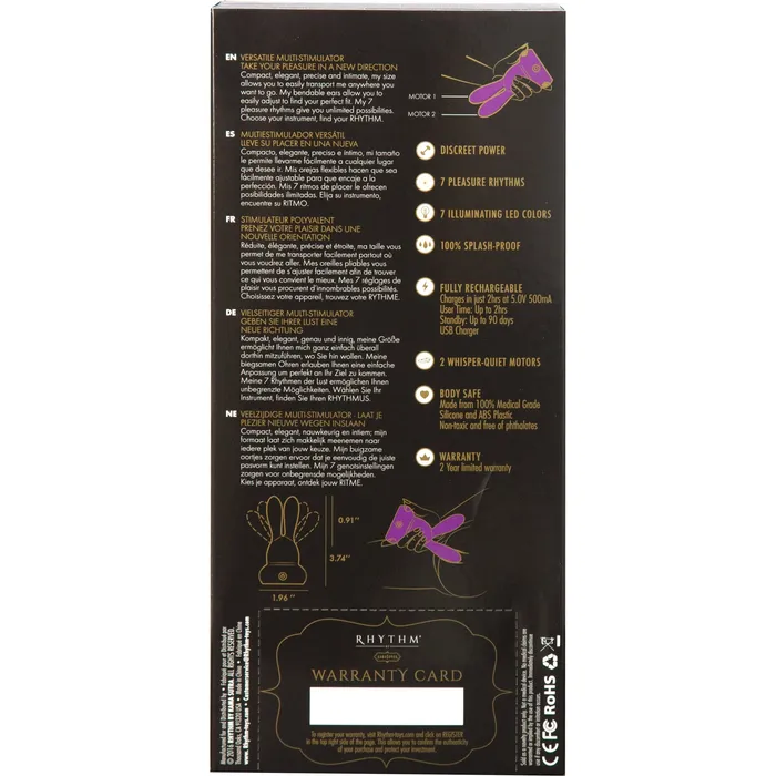 Kama Sutra Rhythm Chari Clitoral Vibrator Purple Kama Sutra Vibrators
