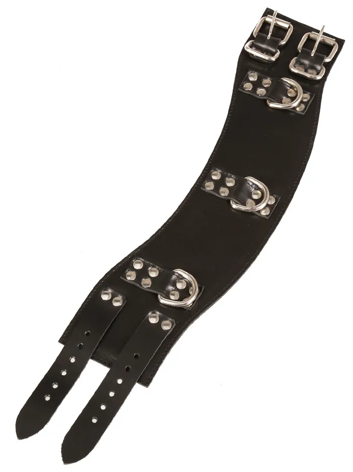 Leather 3 Ring Posture Collar HonourSkintwocom Male Sex Toys Leather 3 Ring Posture Collar HonourSkintwocom Male Sex Toys