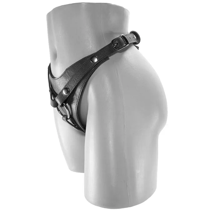 Leather Dildo Harness in Black Rouge Female Sex Toys