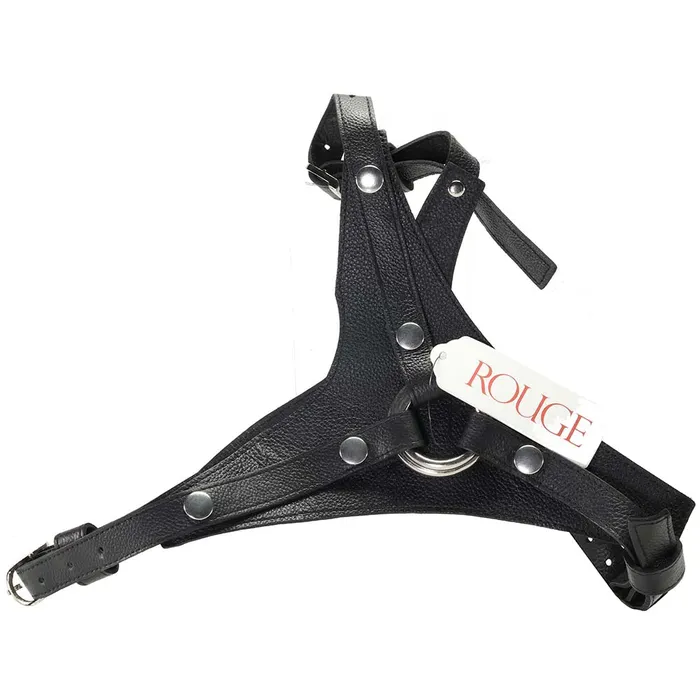 Leather Dildo Harness in Black Rouge Female Sex Toys