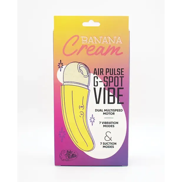 Like A Kitten Vibrators Natalies Toy Box Banana Cream Air Pulse GSpot Vibrator Yellow Like A Kitten Vibrators Natalies Toy Box Banana Cream Air Pulse GSpot Vibrator Yellow