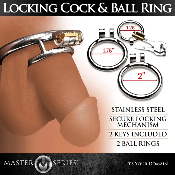 Locking Cock And Ball Ring Master Series Male Sex Toys