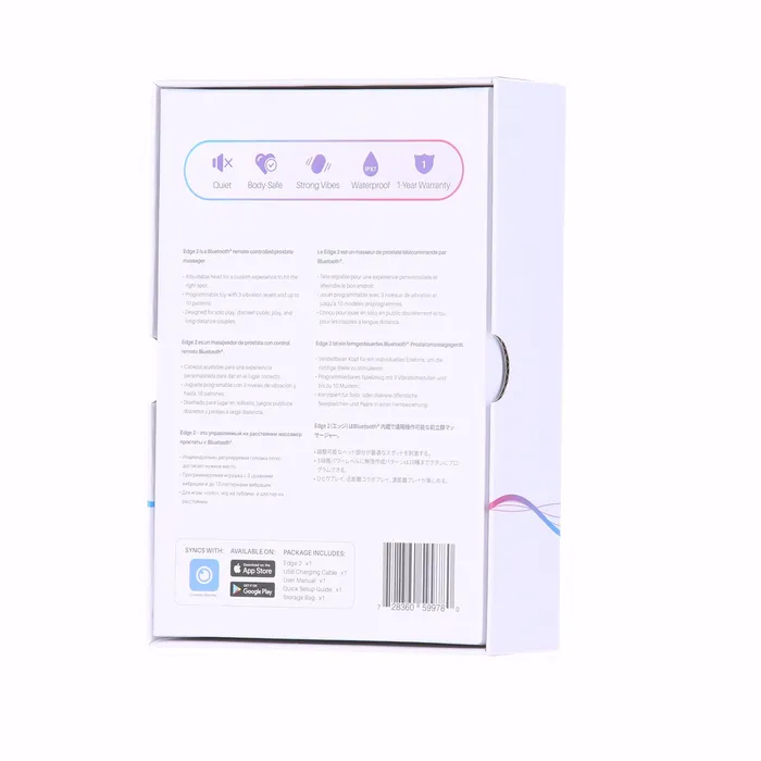 Lovense Edge 2 Bluetooth Prostate Massager Black Lovense Anal