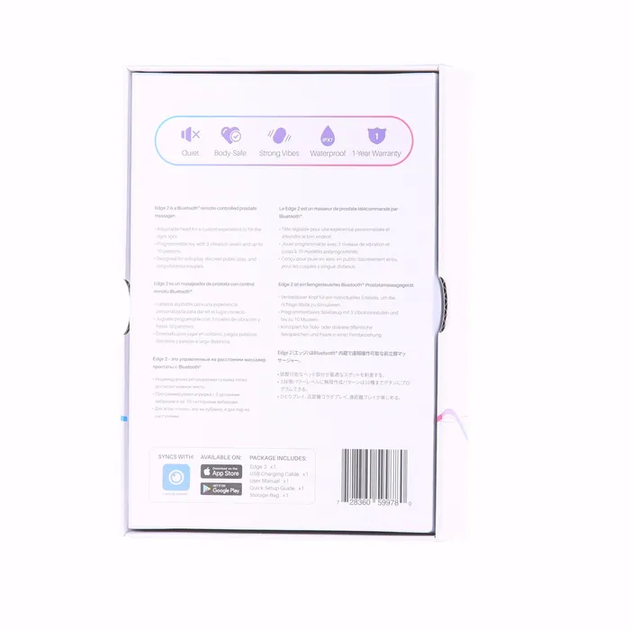 Lovense Edge 2 Bluetooth Prostate Massager Black Lovense Anal