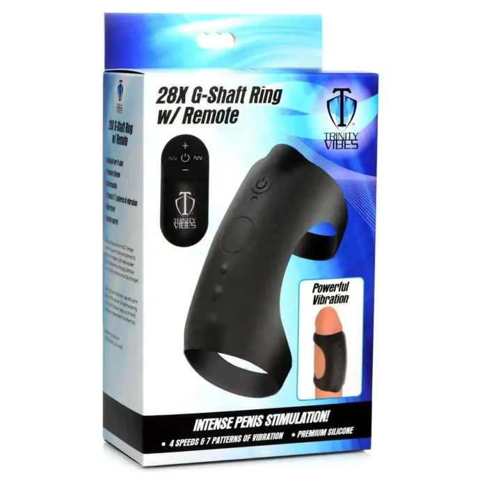 Male Sex Toys 28x Gshaft Silicone Ring With Remote Control Trinity Vibes