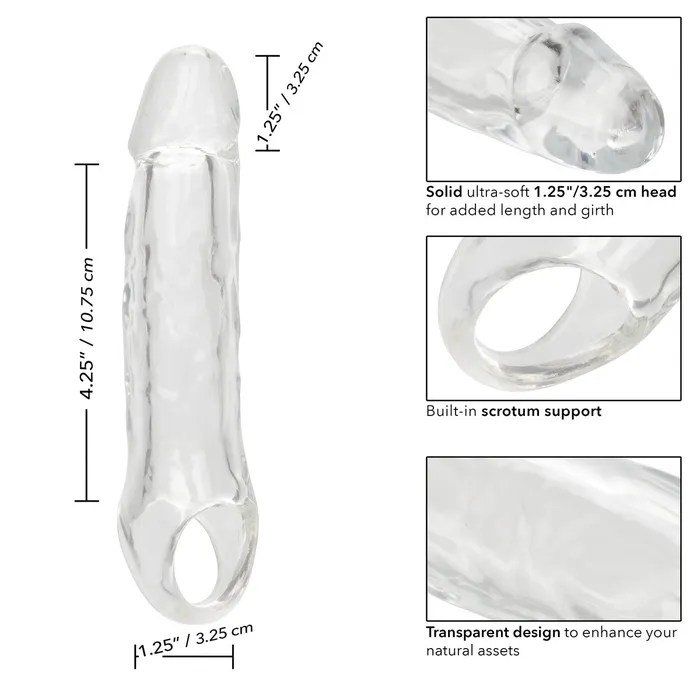 Male Sex Toys CalExotics CaleXOtics Performance Maxx Clear Extension 55