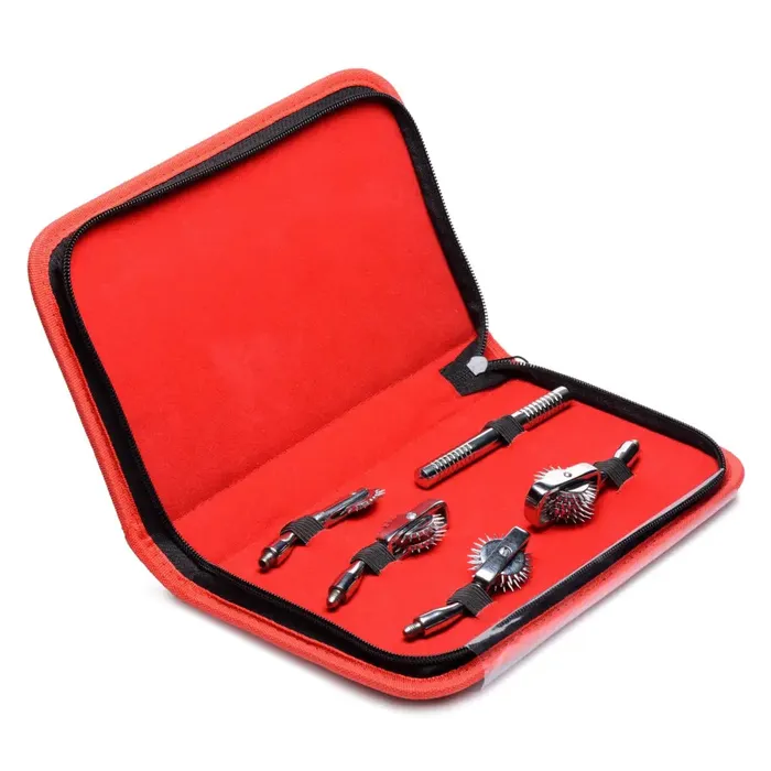 Male Sex Toys Master Series Master Series Deluxe Wartenberg Wheel Set With Travel Case