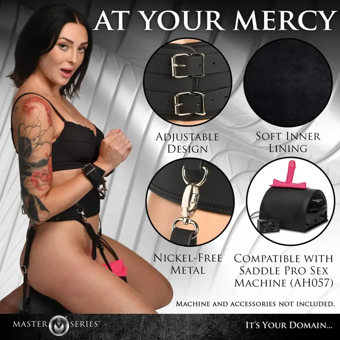 Male Sex Toys Master Series Master Series Forced Orgasm Belt With Saddle Straps