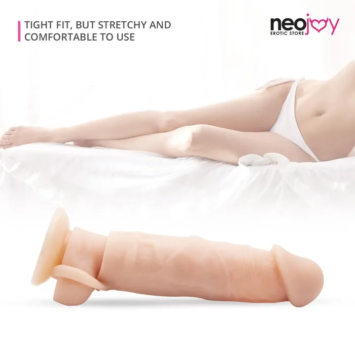 Male Sex Toys Neojoy Realistic Penis Enlarger Small TPE 5 to 6 Flesh Neojoy