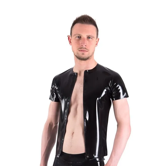 Male Sex Toys REGULATION Short Sleeve Rubber TShirt Front Zip