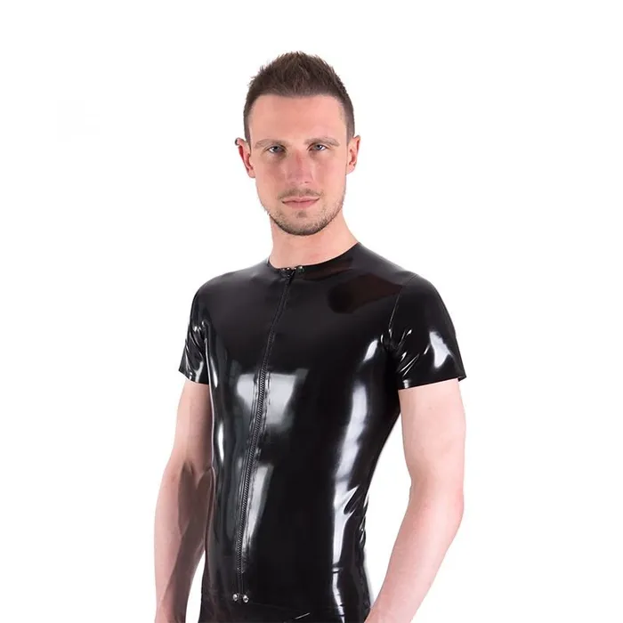 Male Sex Toys REGULATION Short Sleeve Rubber TShirt Front Zip