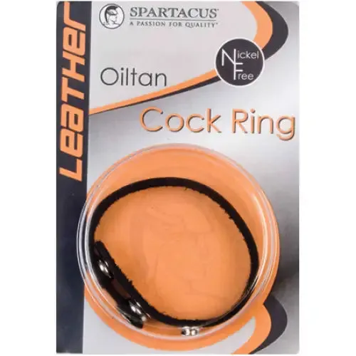 Male Sex Toys Spartacus Spartacus Leather Oiltan Cock Ring Black