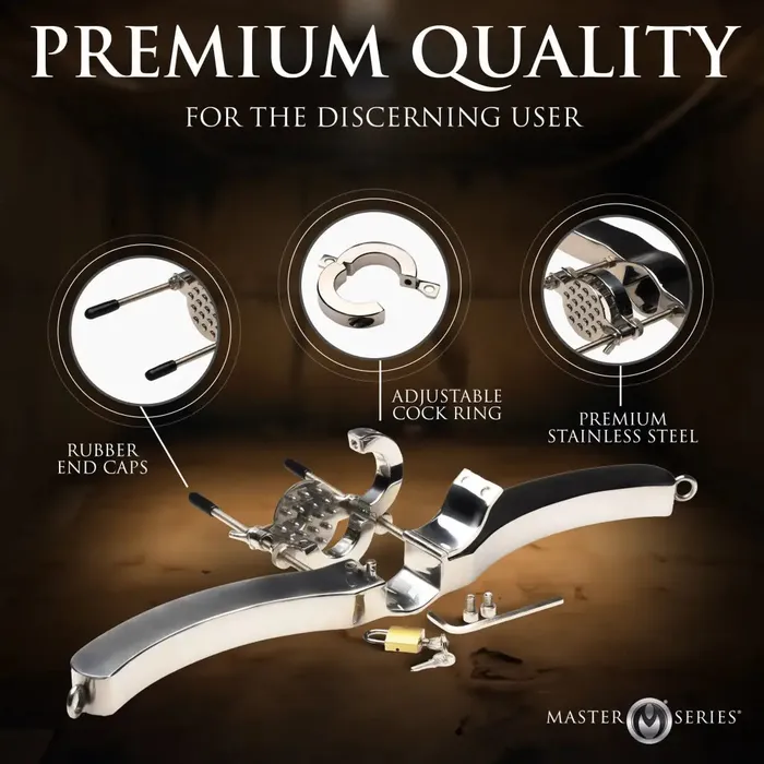 Male Sex Toys Stainless Steel Humbler With Ball Crusher XR Brands