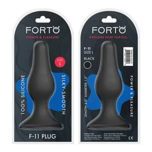 Male Sex Toys Vvole Forto F11 Lungo Silicone Anal Plug Large Black
