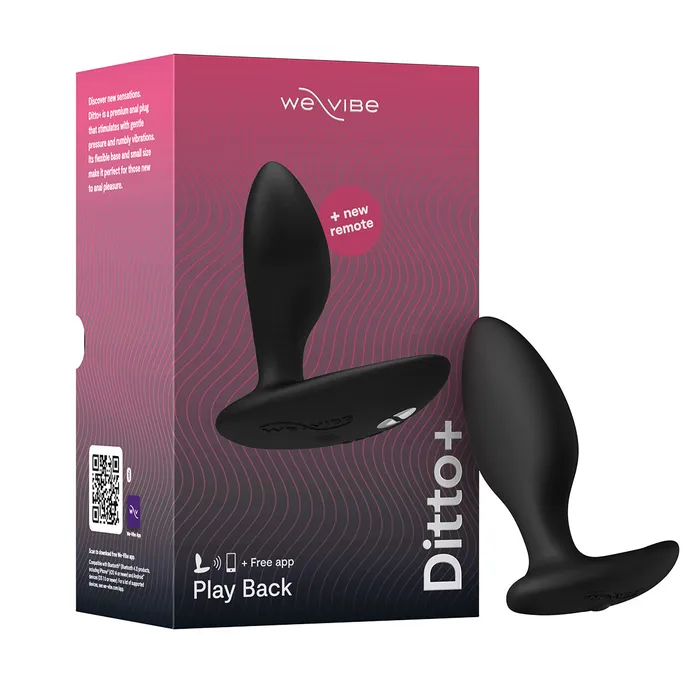 Male Sex Toys WeVibe WeVibe Ditto Vibrating Anal Plug with Remote Satin Black Male Sex Toys WeVibe WeVibe Ditto Vibrating Anal Plug with Remote Satin Black