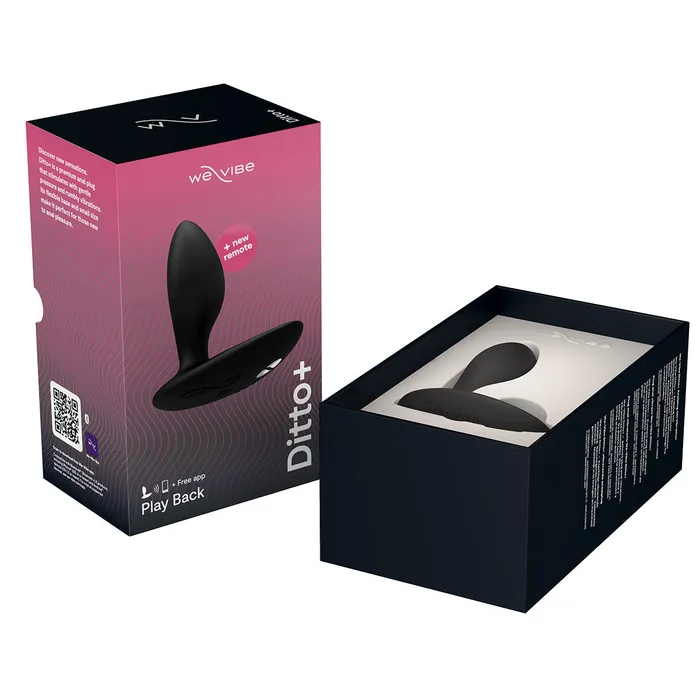Male Sex Toys WeVibe WeVibe Ditto Vibrating Anal Plug with Remote Satin Black