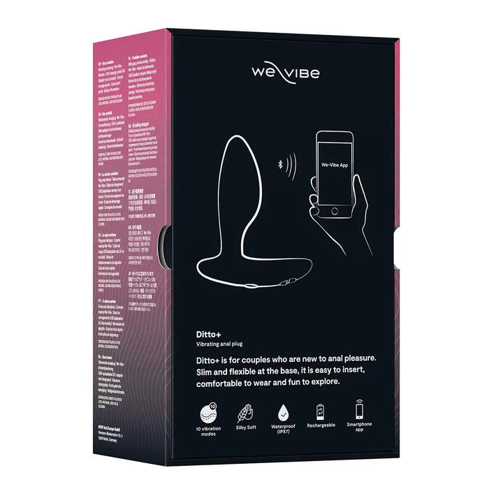 Male Sex Toys WeVibe WeVibe Ditto Vibrating Anal Plug with Remote Satin Black