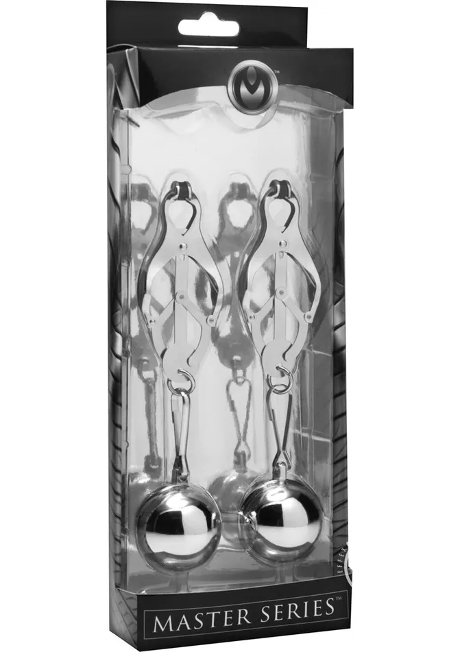 Master Series Master Series Deviant Monarch Weighted Nipple Clamps Female Sex Toys