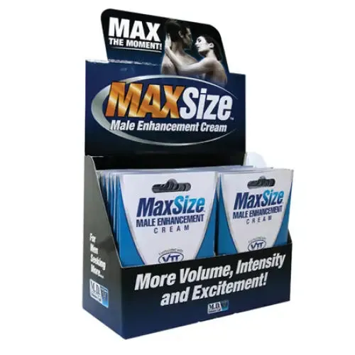 MaxSize Enhancement Cream 4 ml Foil 24Piece Display MD Science Lab LLC Couples