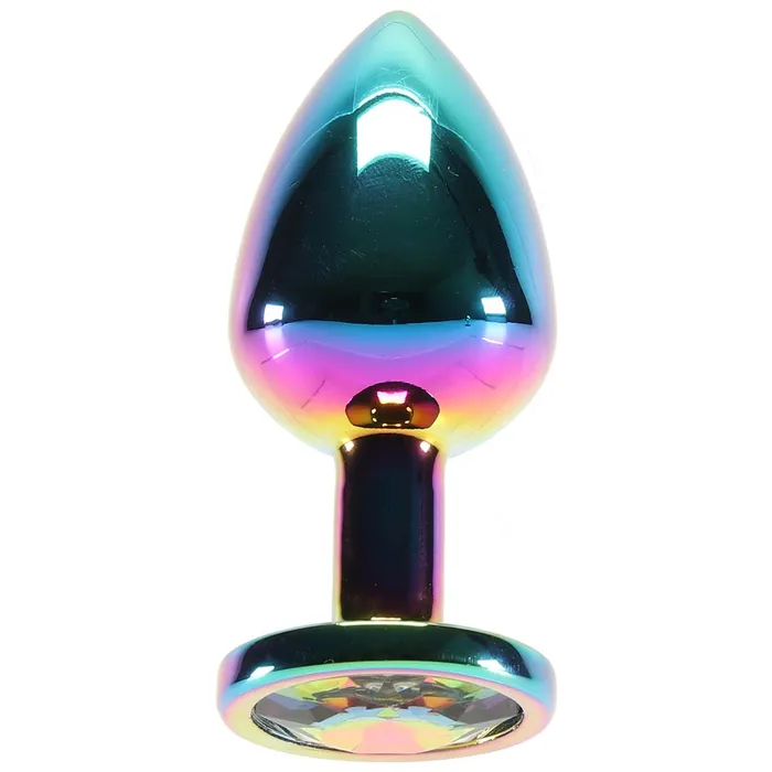 Medium Aluminum Plug with Rainbow Gem in Multicolor ns novelties Female Sex Toys Medium Aluminum Plug with Rainbow Gem in Multicolor ns novelties Female Sex Toys