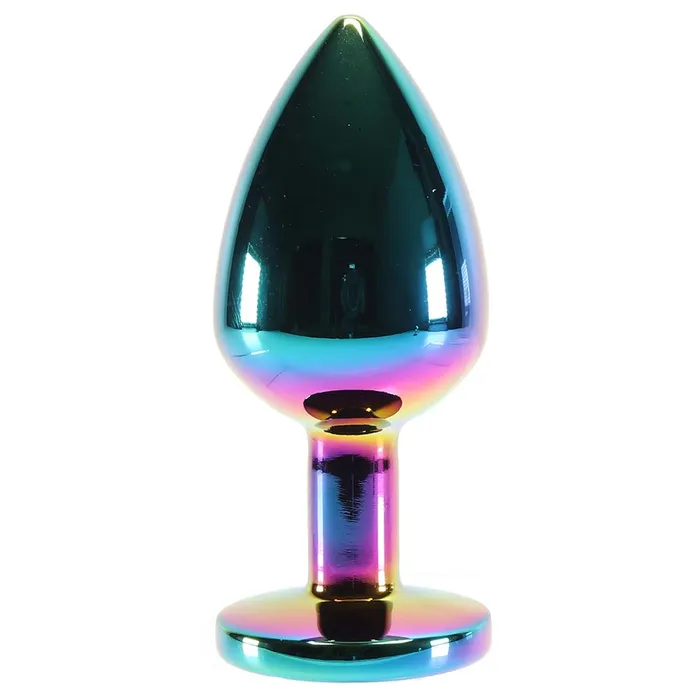 Medium Aluminum Plug with Rainbow Gem in Multicolor ns novelties Female Sex Toys Medium Aluminum Plug with Rainbow Gem in Multicolor ns novelties Female Sex Toys