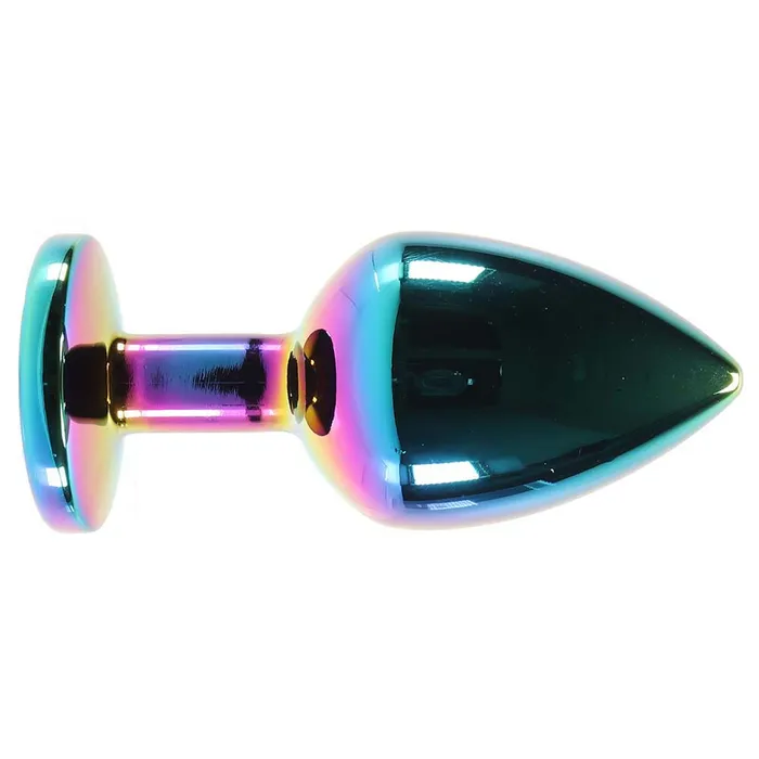 Medium Aluminum Plug with Rainbow Gem in Multicolor ns novelties Female Sex Toys Medium Aluminum Plug with Rainbow Gem in Multicolor ns novelties Female Sex Toys