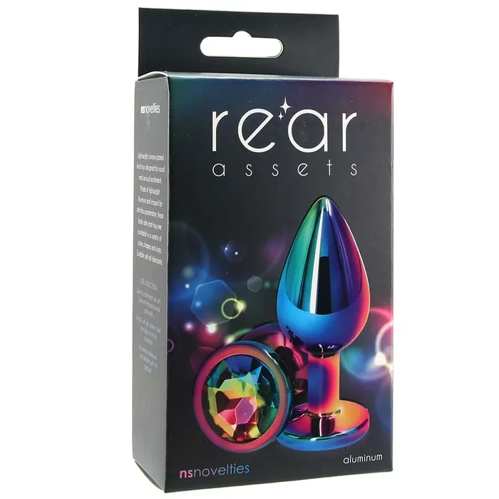 Medium Aluminum Plug with Rainbow Gem in Multicolor ns novelties Female Sex Toys Medium Aluminum Plug with Rainbow Gem in Multicolor ns novelties Female Sex Toys