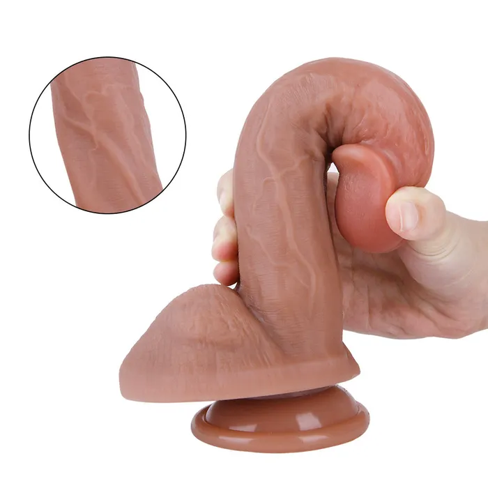 Modi B57 Realistic Dual Density Liquid Silicone Suction Cup Dildo with Balls 87 Inch Female Sex Toys