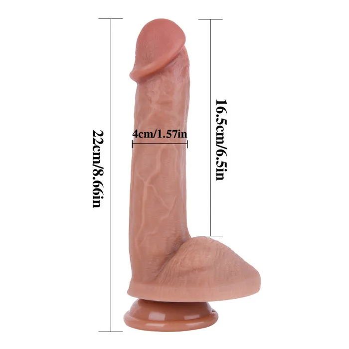 Modi B57 Realistic Dual Density Liquid Silicone Suction Cup Dildo with Balls 87 Inch Female Sex Toys