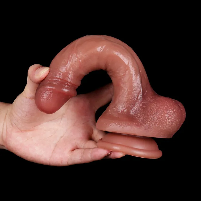 Modi Female Sex Toys G32 Neighbor Boy Ultra Realistic Dual Density Liquid Silicone Suction Cup Dildo with Balls 83 Inch