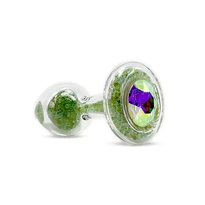 Moss Green Mermaid Bubbles Plug CrystalDelights Anal