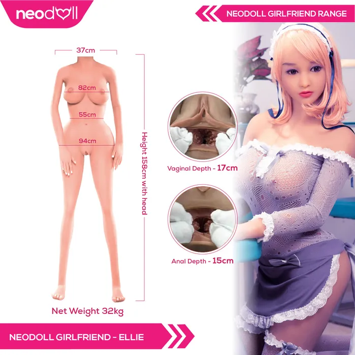 Neodoll Girlfriend Ellie Realistic Sex Doll 158cm Tan Neodoll Male Sex Toys