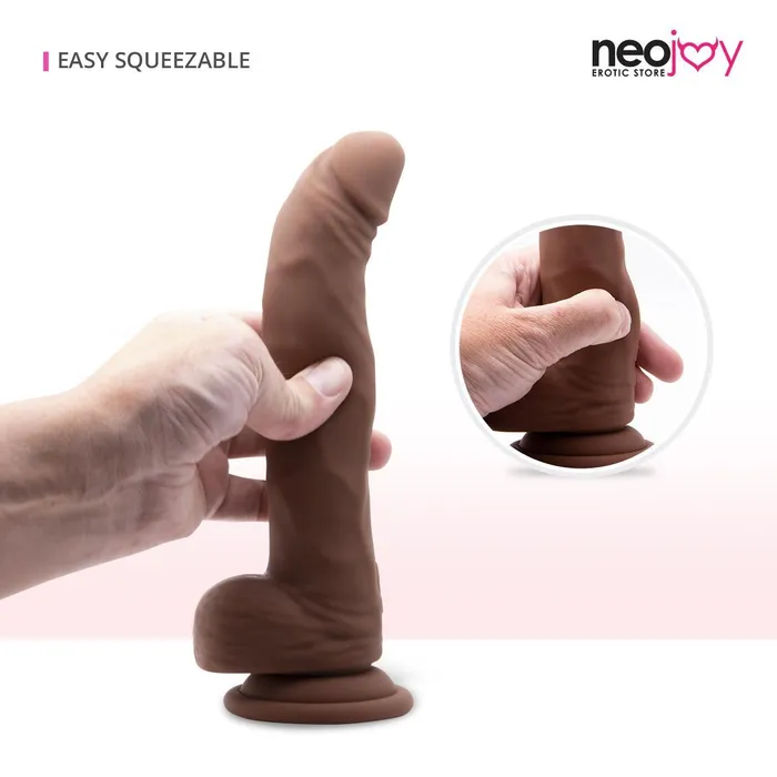 Neojoy Female Sex Toys Neojoy Biggy Vibrating Rotating Silicone Dildo With Powerful Suction Cup Brown 23cm 91 inch