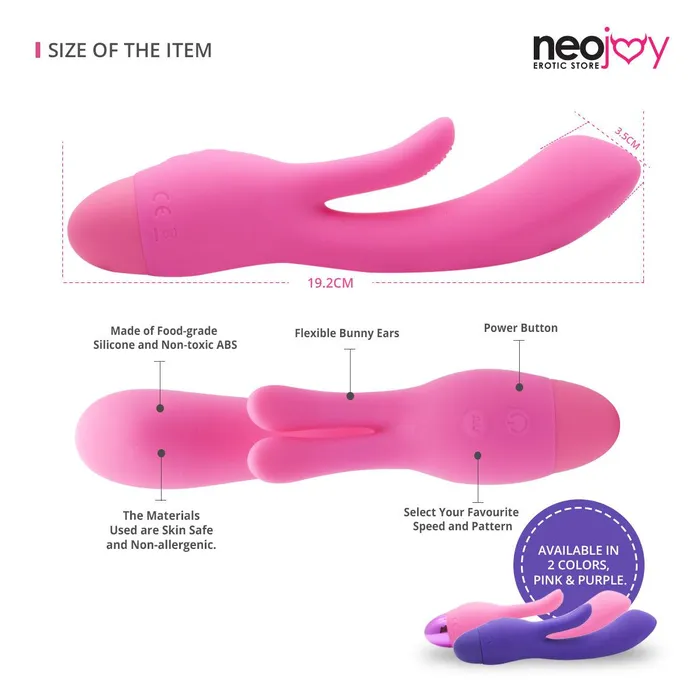 Neojoy Gspot Clit Silicone Vibrator 10Speed Functions Neojoy Female Sex Toys