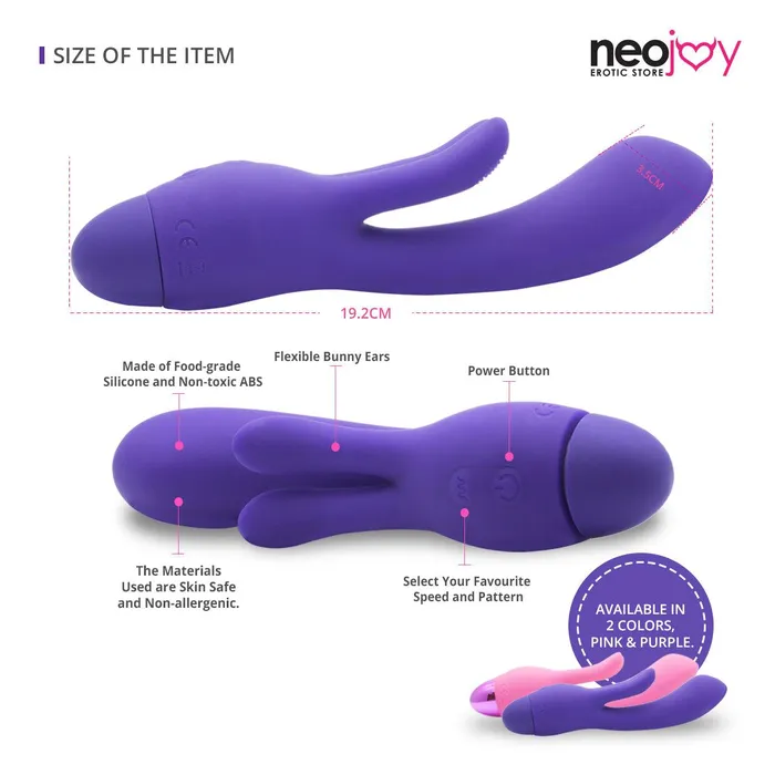 Neojoy Gspot Clit Silicone Vibrator 10Speed Functions Neojoy Female Sex Toys