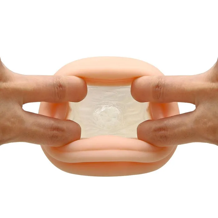 Neojoy Transparant Dual Color Blowjob Handheld Masturbator 029kg Dual Color White Skin Clear Neojoy Dildos