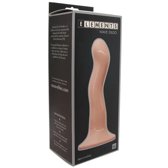 ns novelties Female Sex Toys Elements Wave Suction Based Dildo in White ns novelties Female Sex Toys Elements Wave Suction Based Dildo in White