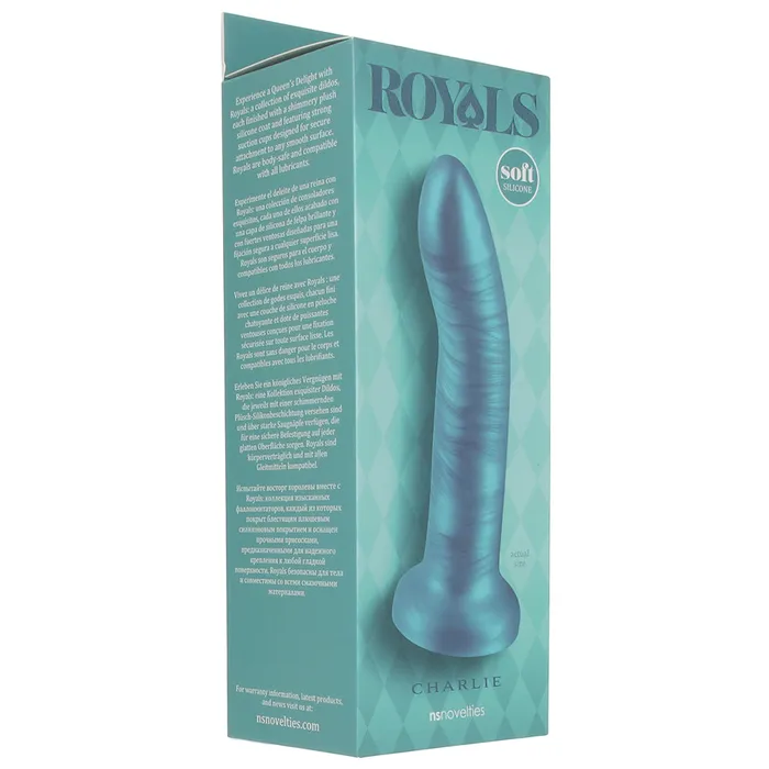 ns novelties Royals Charlie 6 Inch Soft Silicone Dildo in Teal Dildos