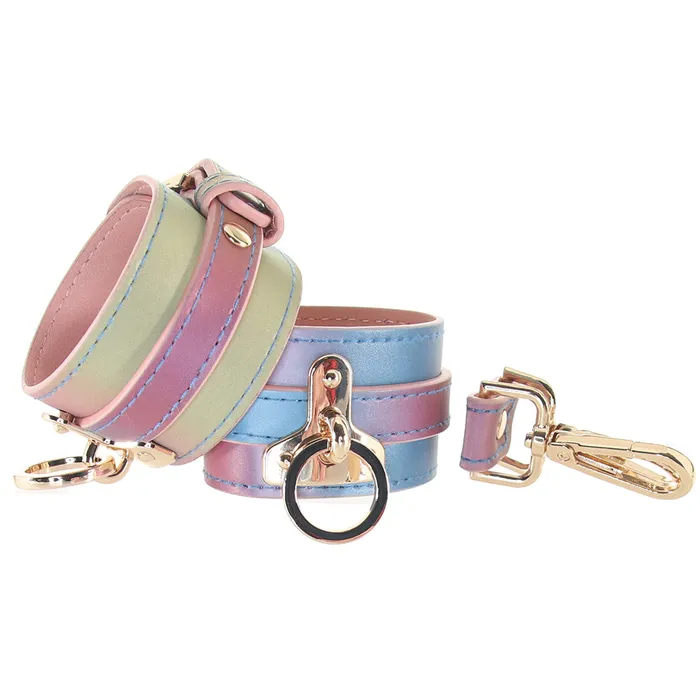 ns novelties Spectra Bondage Ankle Cuffs in Rainbow Couples