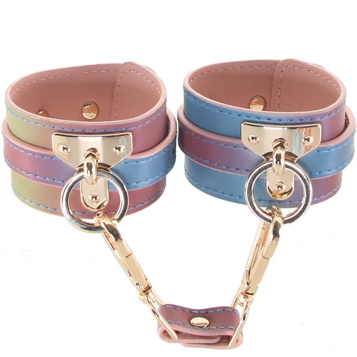 ns novelties Spectra Bondage Ankle Cuffs in Rainbow Couples