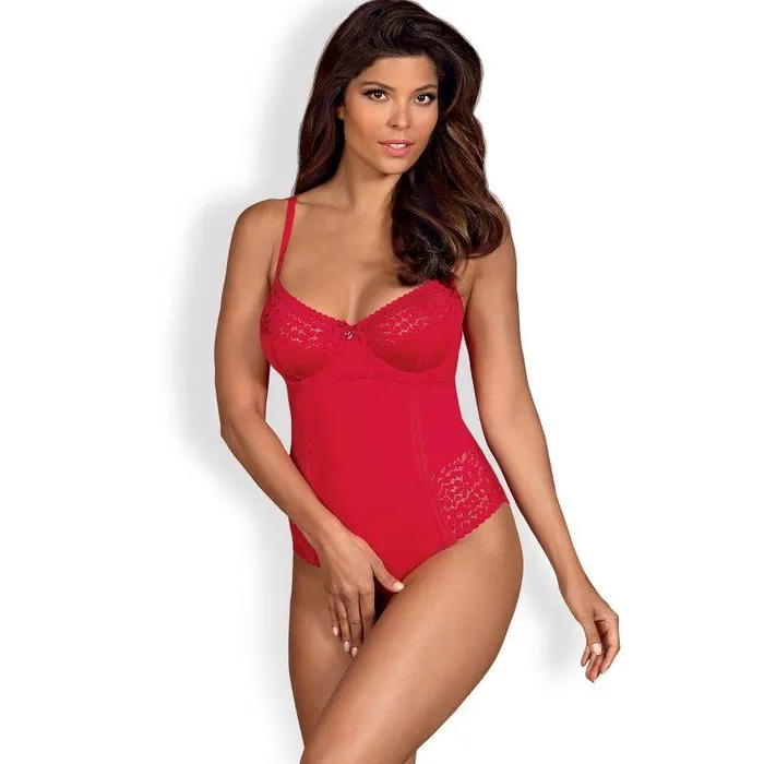 Obsessive Sexy Lingerie Jolierose Teddy SM Red Obsessive Vibrators