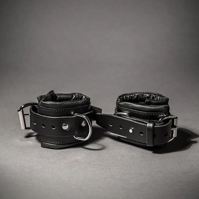 Padded Leather Wrist Cuffs Fetters Restraints