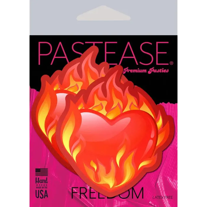 Pastease Flaming Heart Nipple Pasties Pastease Female Sex Toys