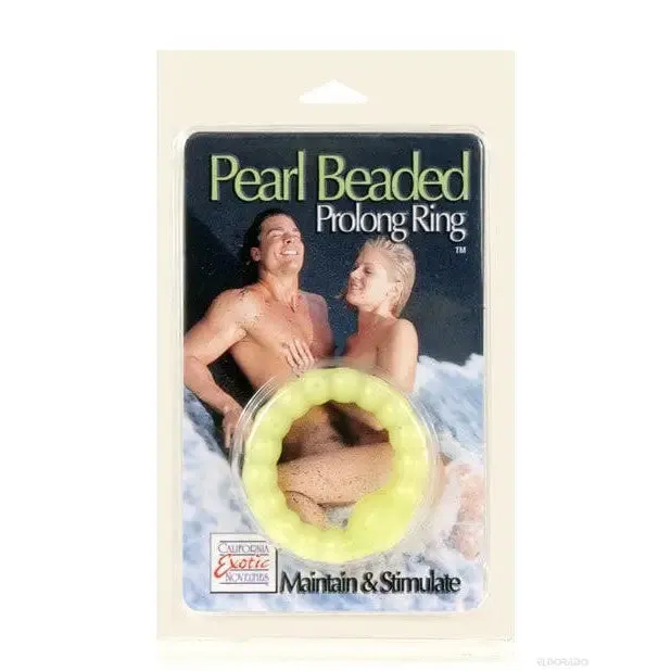 Pearl Beaded Prolong Ring CalExotics Male Sex Toys