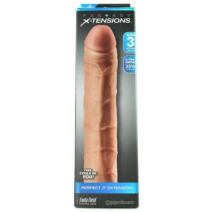 Pipedream Dildos Mega 3 Inch Fanta Flesh Extension in White Pipedream Dildos Mega 3 Inch Fanta Flesh Extension in White